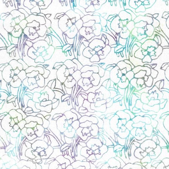 Floral Fun Strip Pack, Island Batik, Batik Jelly Roll, 2.5" Precut Blue Purple Green Batik Fabric Strips