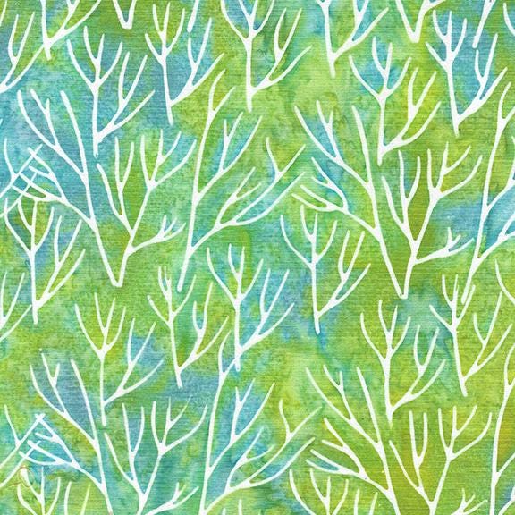 Petal Poetry Stack, Island Batik, 10" Precut Green Purple Blue Batik Layer Cake Fabric Squares