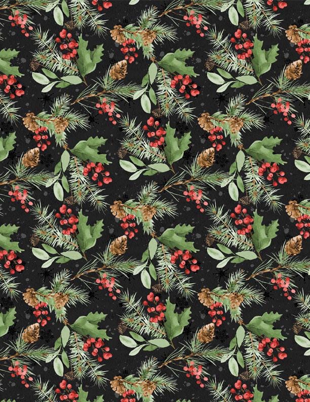 Cardinal Celebration 5 Karat Crystals Charm Pack, Wilmington 859-508, Precut 5" Winter Christmas Cardinals Birds Poinsettias Fabric Squares