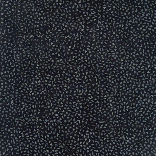 Tonga Amber Batik - Gray Triangle Dots on Charcoal Batik Fabric, Timeless Treasures B8549-Charcoal, By the Yard