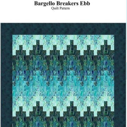 Bargello Breakers Ebb Quilt Pattern, Castilleja Cotton CJC4629-6, Fat Quarter FQ Friendly Lap Throw Quilt Pattern, Easy Bargello Waves Quilt
