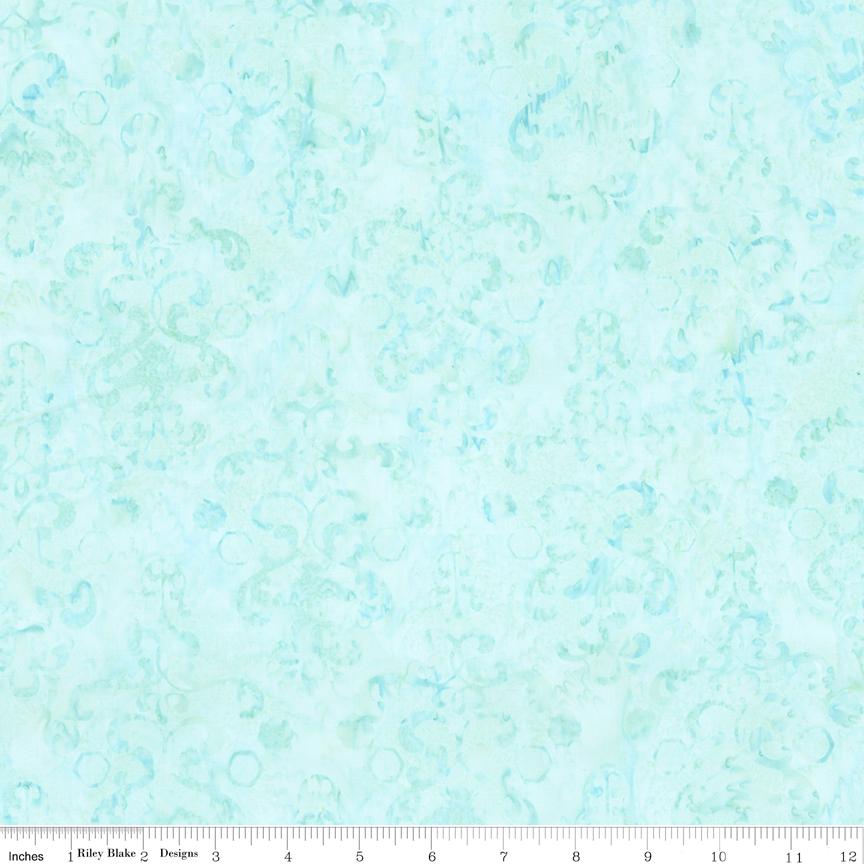 Expressions Batiks - Watercolor Daisies 5" Stacker, Riley Blake 5-23246-42, 5" Precut Blue Green Yellow Floral Batik Fabric Squares