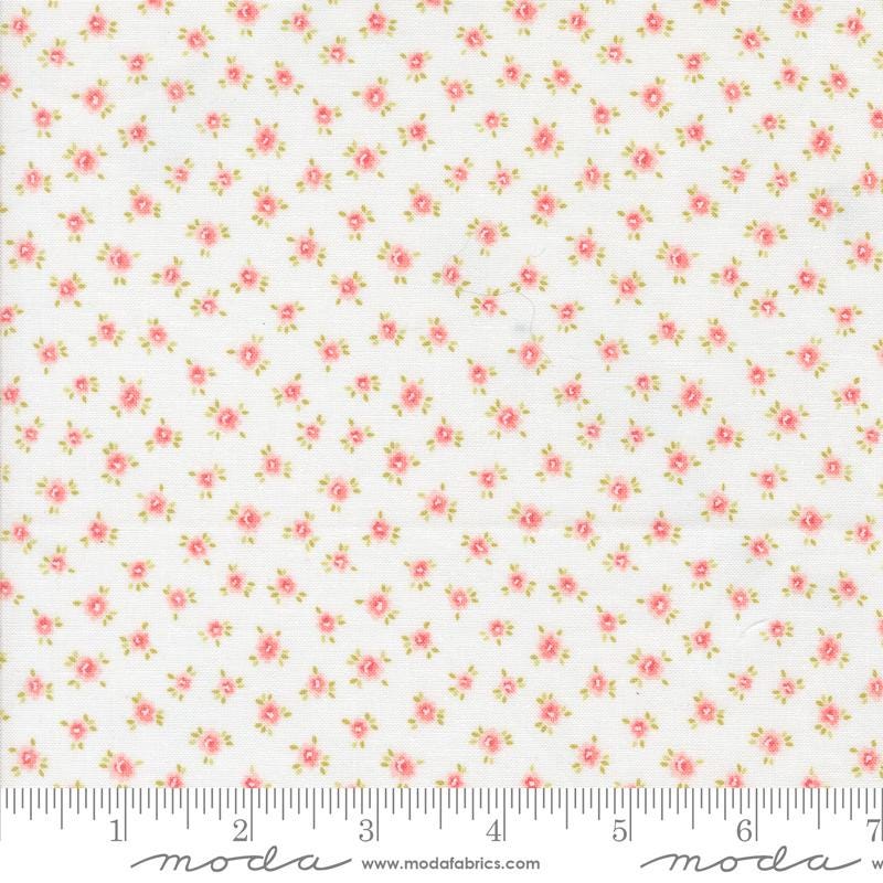 Memory Lane 5" Charm Pack, Moda 18780PP, 5" Precut Pink Blue Green Floral Charm Pack Fabric Squares, Granny Chic Fabric, Brenda Riddle