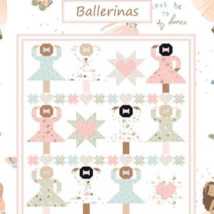 Ballerinas Quilt Pattern, Coach House Designs CHD2322, Yardage Friendly Little Girls Ballerina Lap Throw Quilt Pattern