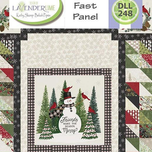Fast Panel Frame Quilt Pattern, Designs by Lavender Lime DLL248, Fabric Panel 5" Charm Squares Friendly Easy Quilt Pattern