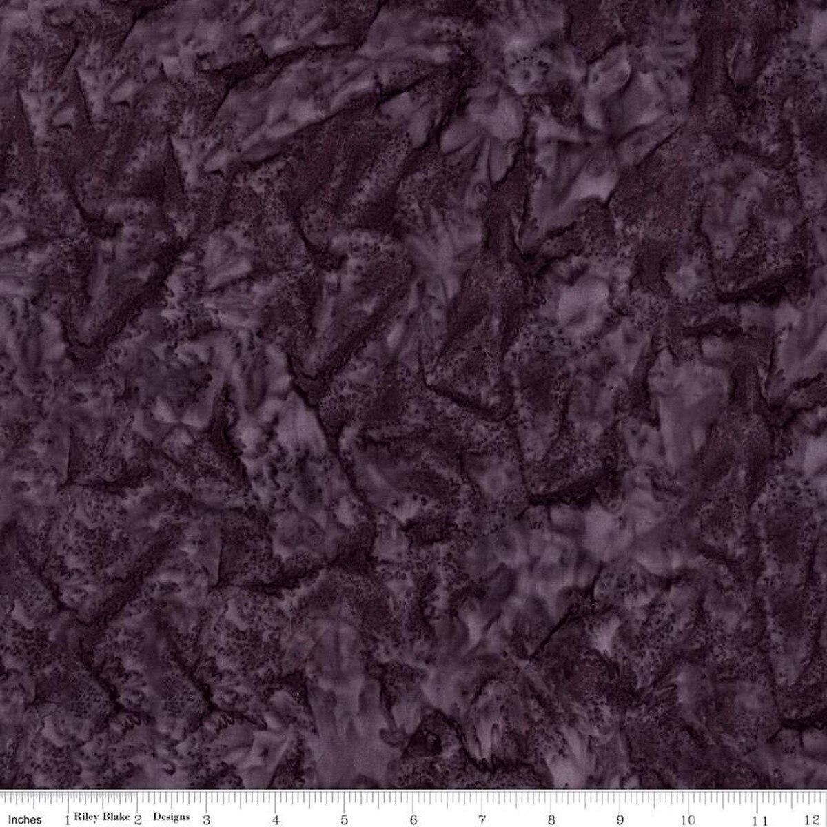 Expressions Batiks - Hand Dyes Espresso Batik Fabric, Riley Blake BT21000-139, Black Purple Tonal Tjap Batiks, By the Yard