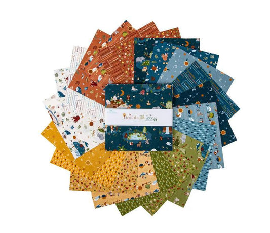 Created with Love 10" Stacker, Riley Blake 10-15970-42, 10" Precut Biblical Creation Quilt Fabric Squares, Jennifer Long, Sew a Story