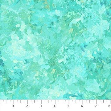 Chroma - Turquoise Abstract Tonal Fabric, Northcott 9060-62 Spa, Light Teal Blue Green Tonal Texture Cotton Fabric, By the Yard