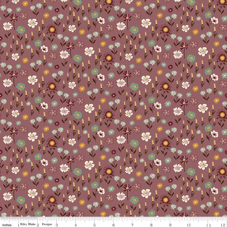 The Awe of Autumn 5" Stacker, Riley Blake 5-16190-42, 5" Precut Autumn Fall Harvest Charm Pack Fabric Squares, Thanksgiving Fabric, Gervais