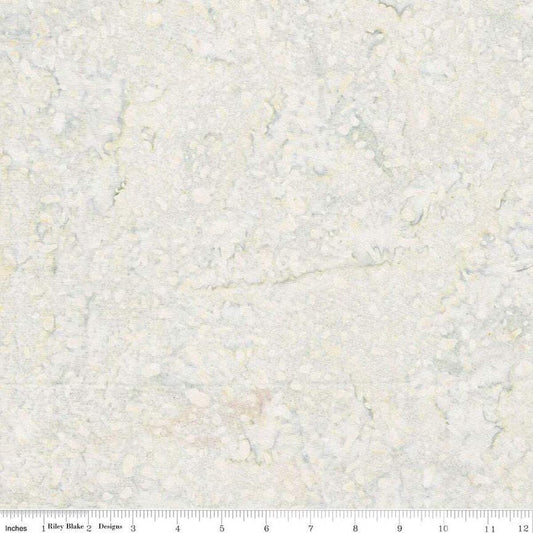 REMNANT 32" of Expressions Batiks Elementals Terrazzo - Fog Gray Batik Fabric, Riley Blake BT21800-150, Mottled Blue Gray Off White Batiks