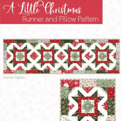 A Little Christmas Quilt Pattern, Flamingo Toes FT8498, Fat Quarter Friendly Table Runner Pillow Cover Quilt Pattern, Beverly McCullough