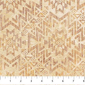 Stonehenge Sedona Spirit - Beige Light Rust Blender Fabric, Northcott 28248-14, Beige Brown Native American Tonal Fabric, By the Yard