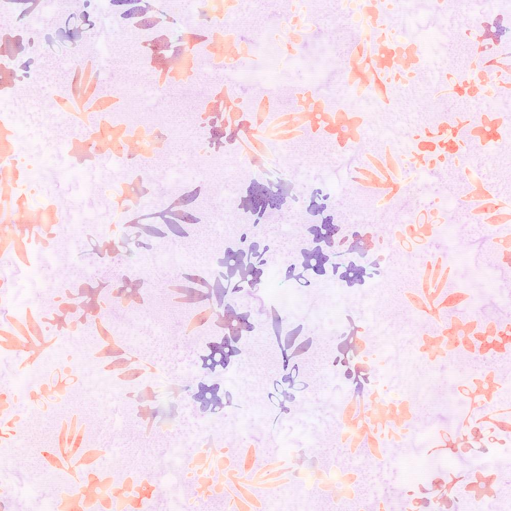 Artisan Batiks Serene Bouquet 5" Charm Squares, Robert Kaufman CHS-1294-42, 5" Precut Pink Purple Floral Batik Charm Pack Fabric Squares