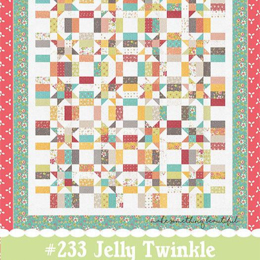 Jelly Twinkle Quilt Pattern, Coriander Quilts CQ233, Jelly Roll Friendly Star Lap Throw Quilt Pattern, Strip Quilt Pattern, Corey Yoder