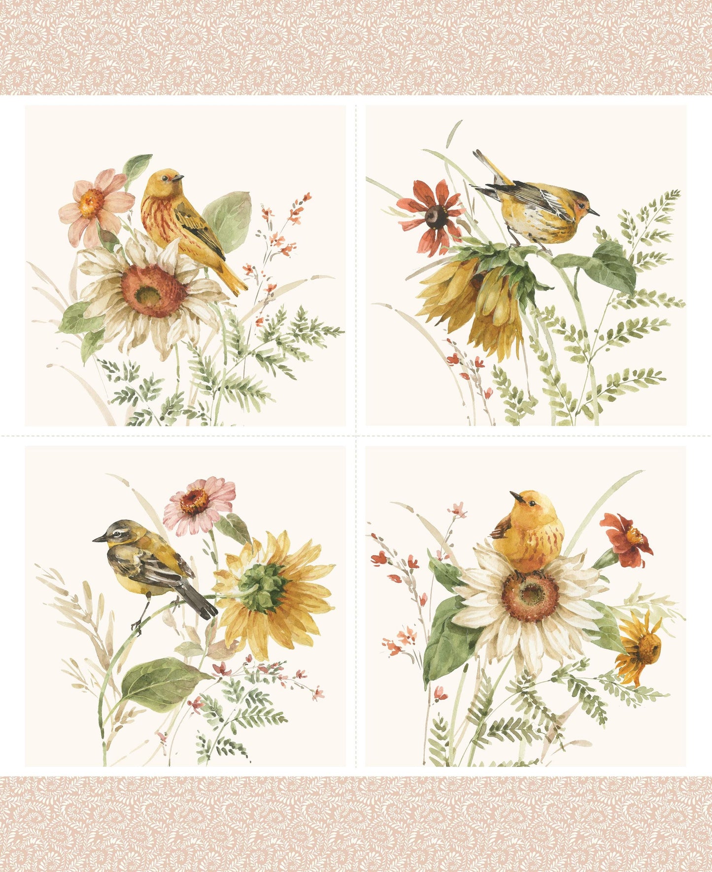 Sunflower Whispers 35.5" Fabric Panel, Riley Blake PD16675-PANEL, Fall Autumn Sunflowers Fabric Panel, Lisa Audit