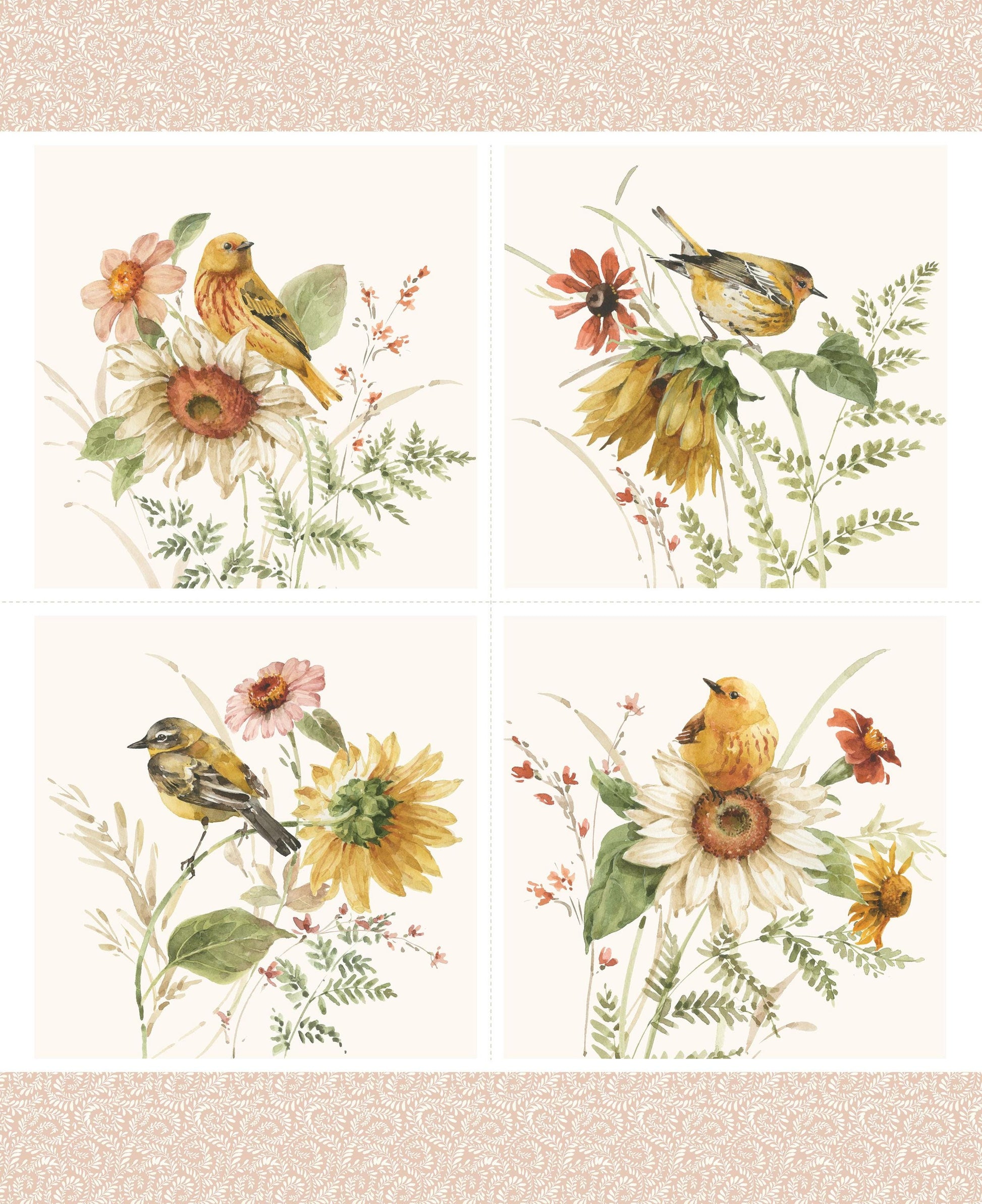 Sunflower Whispers 35.5" Fabric Panel, Riley Blake PD16675-PANEL, Fall Autumn Sunflowers Fabric Panel, Lisa Audit