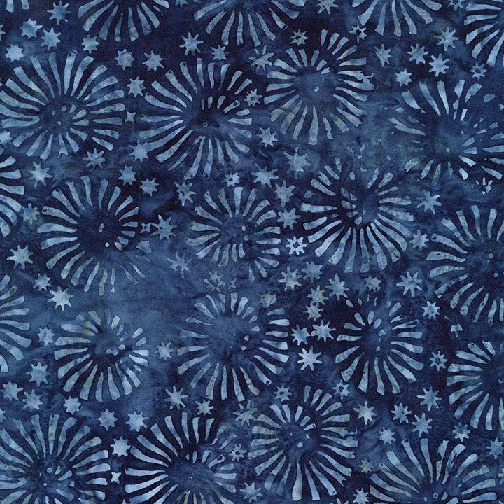 Tonga Luna 2.5" Strips, Timeless Treasures Treat-Strip40 Luna, 2.5" Precut Blue Brown Cream Batik Fabric Strips