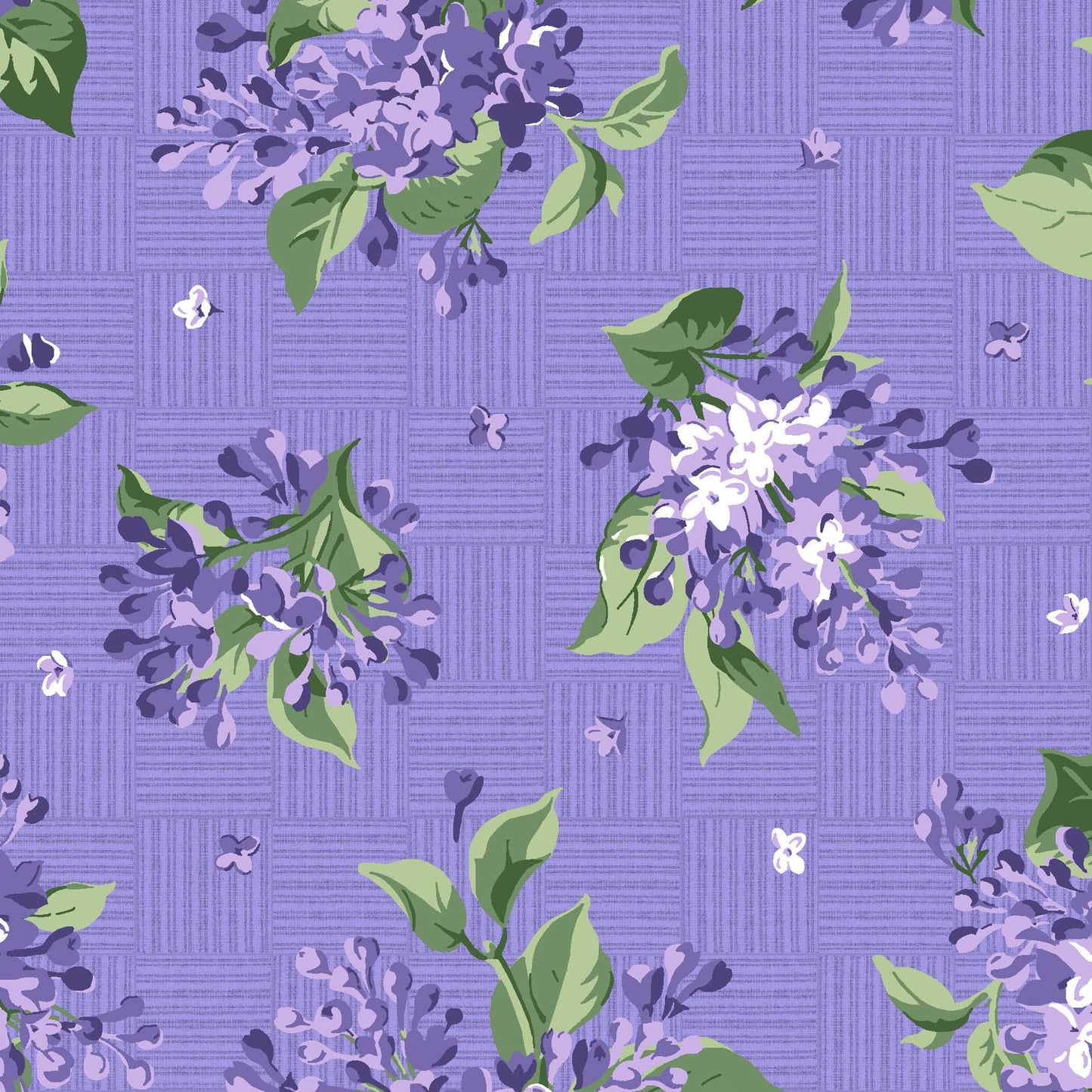 Lilac Lane 10" Squares, Maywood Studio SQ-MASLILA, 10" Precut Purple Green Beige White Floral Layer Cake Fabric Squares
