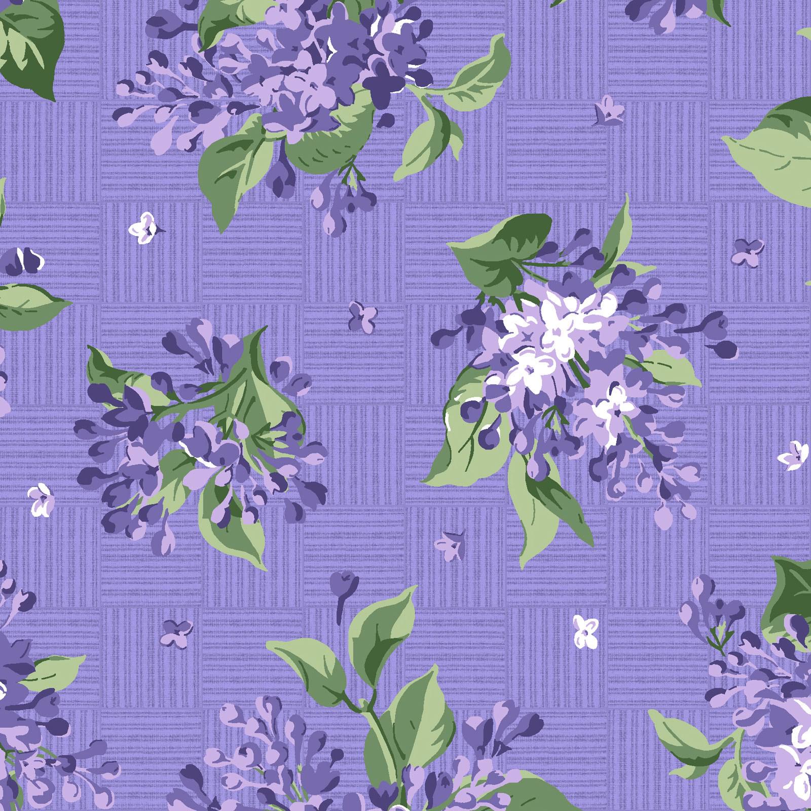 Lilac Lane 10" Squares, Maywood Studio SQ-MASLILA, 10" Precut Purple Green Beige White Floral Layer Cake Fabric Squares