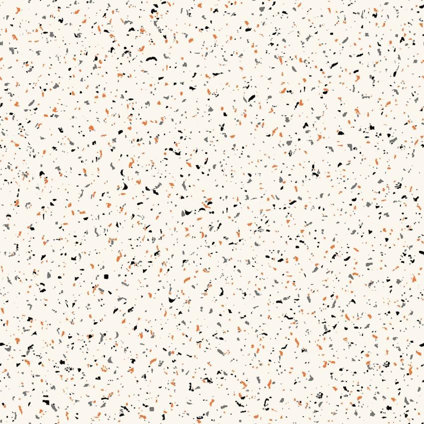 Goth Gardens - Cream Halloween Blender Fabric, Maywood Studio MAS10856-W, Orange Black Speckles on Cream Halloween Fabric, By the Yard