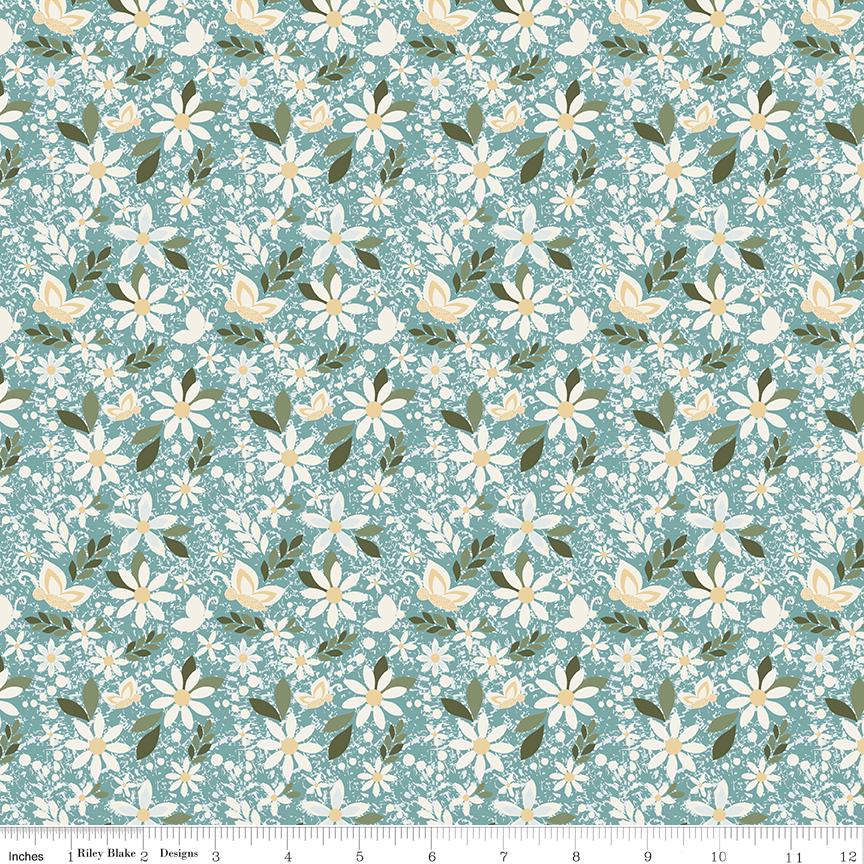 Juju's Petals 5" Stacker, Riley Blake 5-16610-42, 5" Precut Spring Butterfly Floral Quilt Fabric Squares, Judi Madsen