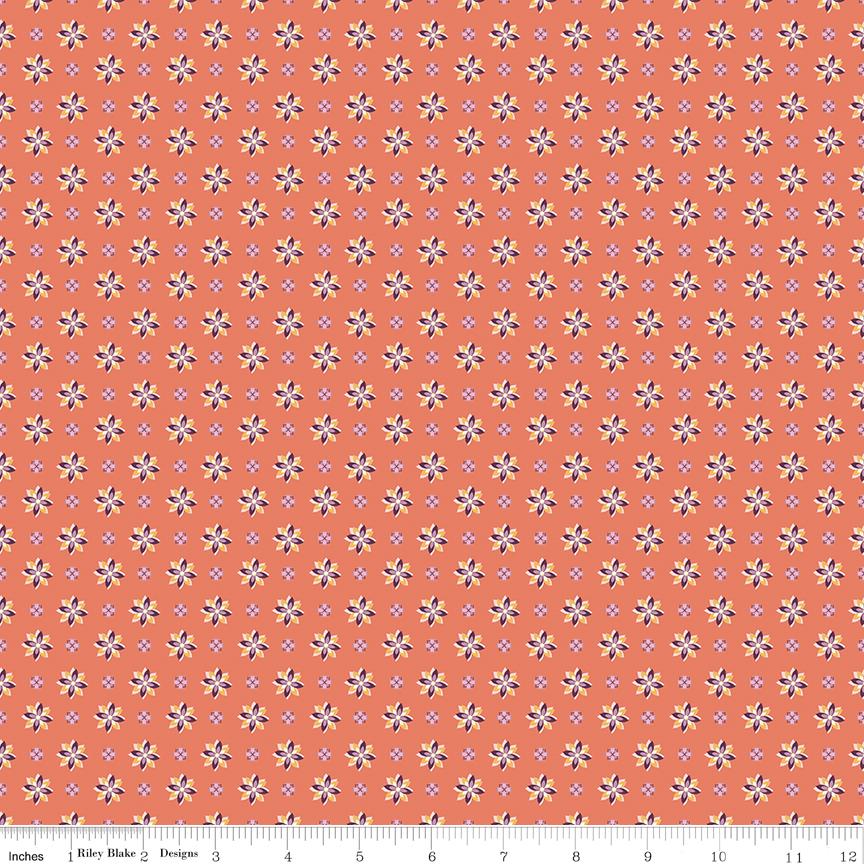 Juju's Petals 5" Stacker, Riley Blake 5-16610-42, 5" Precut Spring Butterfly Floral Quilt Fabric Squares, Judi Madsen