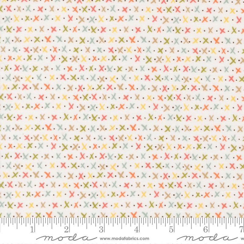 Lucky Charm Pack, Moda 55700PP, Precut 5" Coral Yellow Orange Blue Whimsical Dogs Charm Pack Fabric Squares, Sweetwater