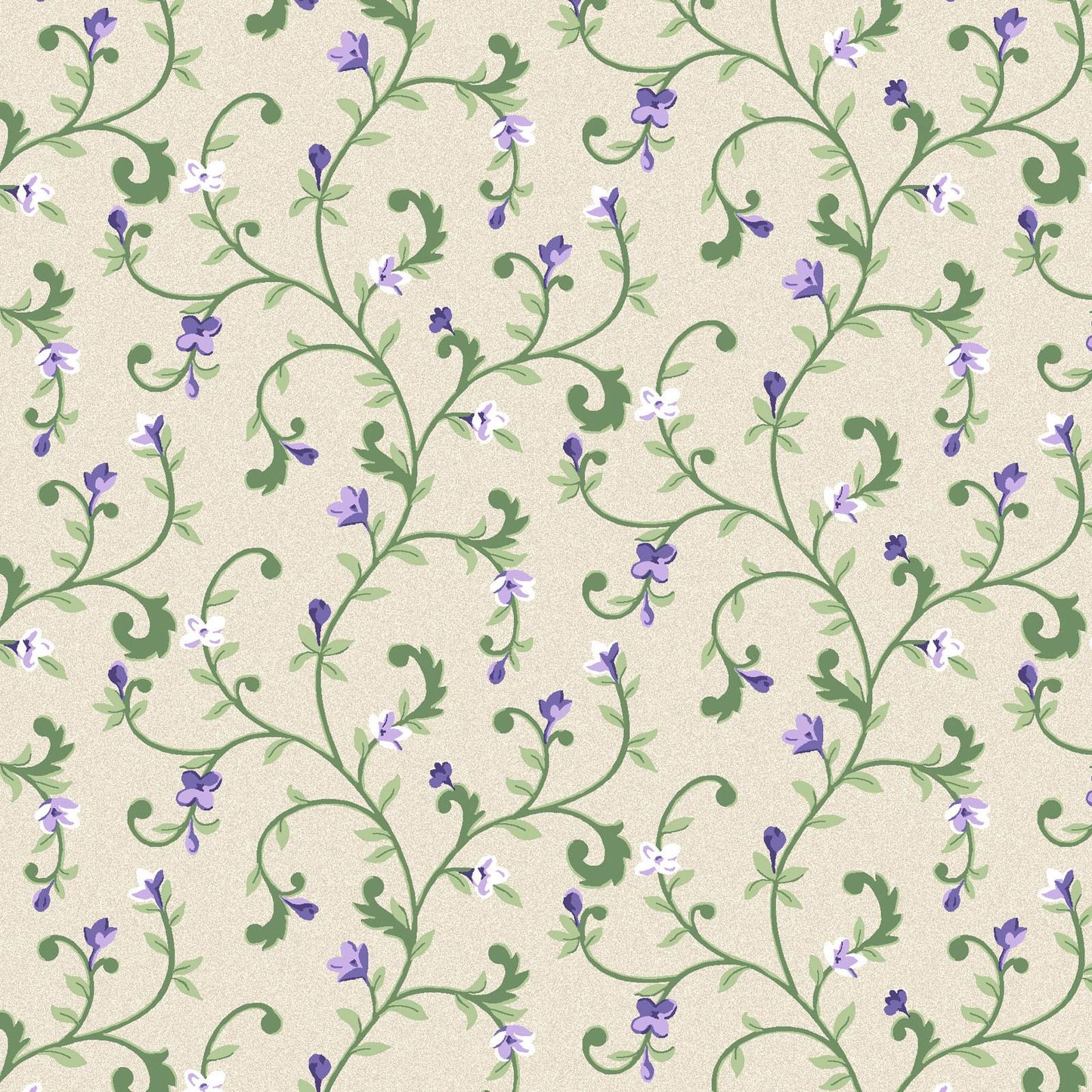 Lilac Lane 2.5" Strips, Maywood Studio ST-MASLILA, 2.5" Precut Green Purple Lilacs Floral Fabric Strip Roll, Floral Fabric Jelly Roll