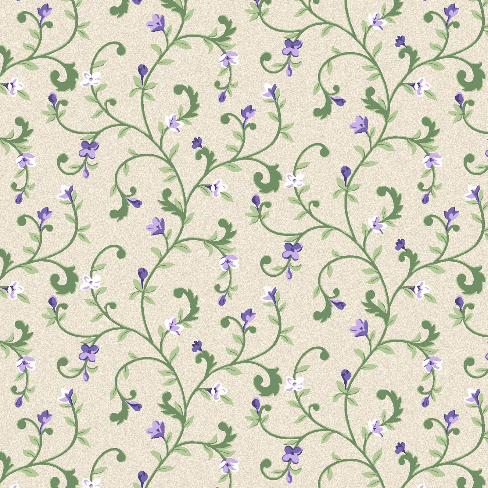 Lilac Lane 2.5" Strips, Maywood Studio ST-MASLILA, 2.5" Precut Green Purple Lilacs Floral Fabric Strip Roll, Floral Fabric Jelly Roll