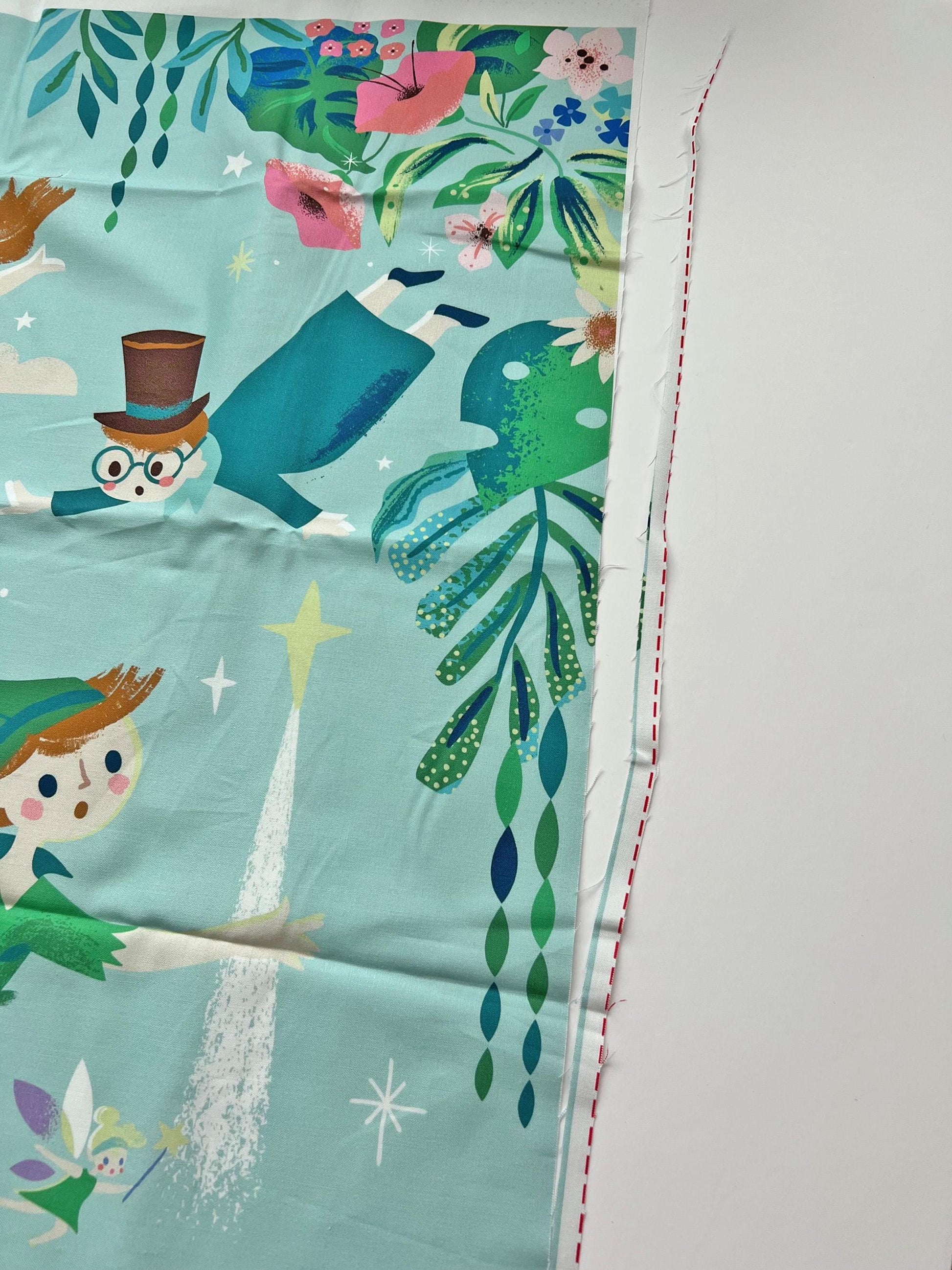 OOPS Offcut Forever Neverland 24" Fabric Panel, Riley Blake PD15907-PANEL A, Digitally Printed Peter Pan In Neverland Fabric Panel, Howarth