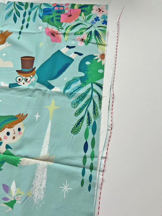 OOPS Offcut Forever Neverland 24" Fabric Panel, Riley Blake PD15907-PANEL A, Digitally Printed Peter Pan In Neverland Fabric Panel, Howarth