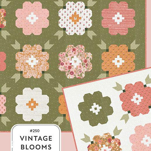 Vintage Blooms Quilt Pattern, Lella Boutique LB250, FQ Fat Quarter Friendly Flower Quilt Pattern