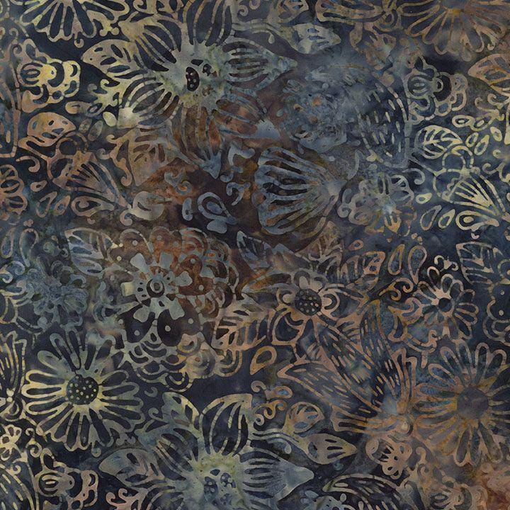 Tonga Luna 2.5" Strips, Timeless Treasures Treat-Strip40 Luna, 2.5" Precut Blue Brown Cream Batik Fabric Strips