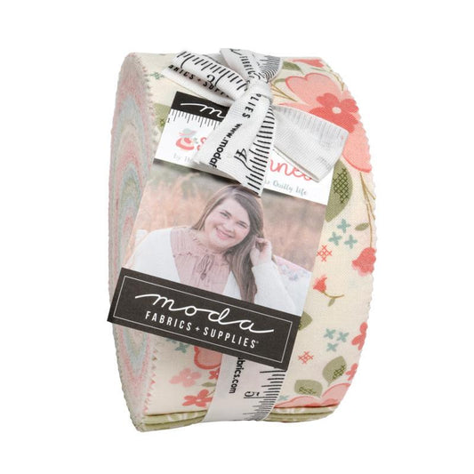 Sunbonnet Jelly Roll, Moda 31760JR, 2.5" Precut Pink Blue Green Pastel Floral Fabric Strip Roll, Heather Briggs, My Sew Quilty Life