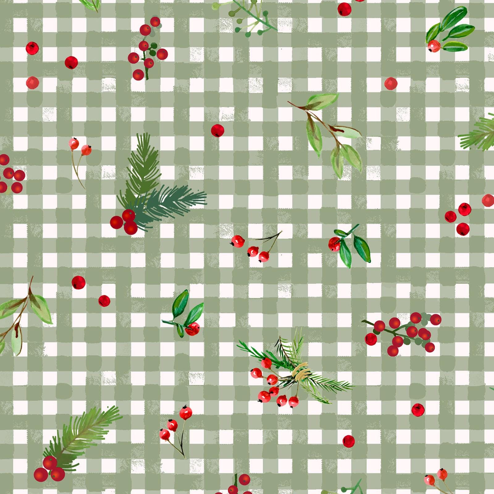 Winter Wreaths 10" Squares, Maywood Studio SQ-MASWIWR, 10" Precut Rustic Christmas Xmas Quilt Fabric Squares