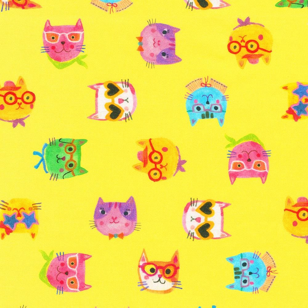 Whisker Wonderland 5" Charm Squares, Robert Kaufman CHS-1331-42, 5" Precut Kitty Cats Cat Lover Floral Charm Pack Fabric Squares, Naharana