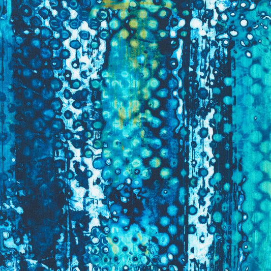 Wishwell Industrial Imprints - Blue Tonal Abstract Blender Fabric, Robert Kaufman ANJD-22866-71 Lagoon, Leslie Tucker Jenison, By the Yard