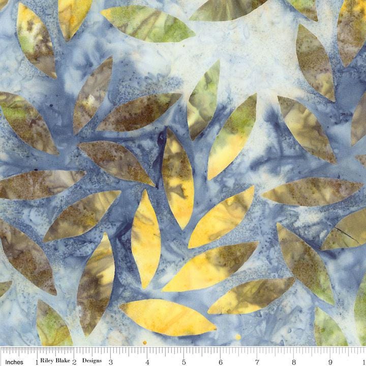 Expressions Batiks Tradewinds Rolie Polie, Riley Blake RP-23288-40, 2.5" Precut Green Blue Brown Tropical Batik Fabric Strips