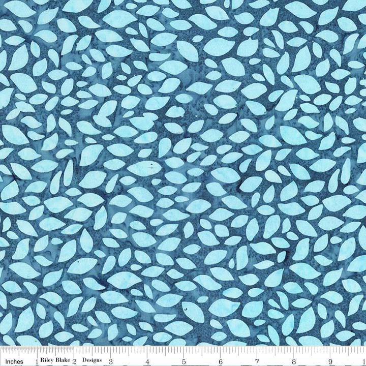 Expressions Batiks Tradewinds Rolie Polie, Riley Blake RP-23288-40, 2.5" Precut Green Blue Brown Tropical Batik Fabric Strips
