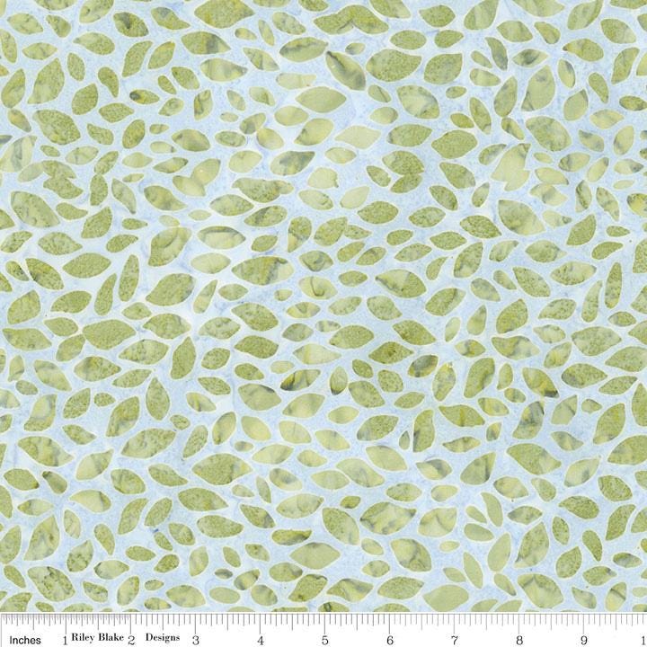 Expressions Batiks Tradewinds Rolie Polie, Riley Blake RP-23288-40, 2.5" Precut Green Blue Brown Tropical Batik Fabric Strips