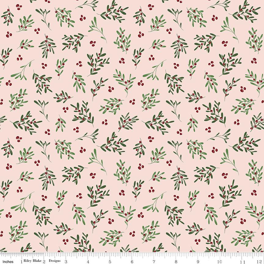 Mistletoe and Holly 2.5" Rolie Polie, Riley Blake RP-16400-40, 2.5" Precut Red Green Christmas Fabric Strips, Beverly McCullough