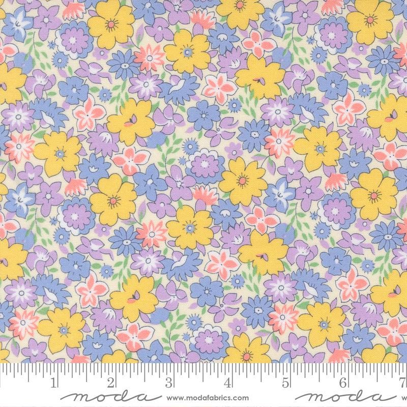 30s Playtime Charm Pack 2025, Moda 23370PP, 5" Precut Retro 1930s Floral Charm Pack Fabric Squares, Linzee Kull McCray