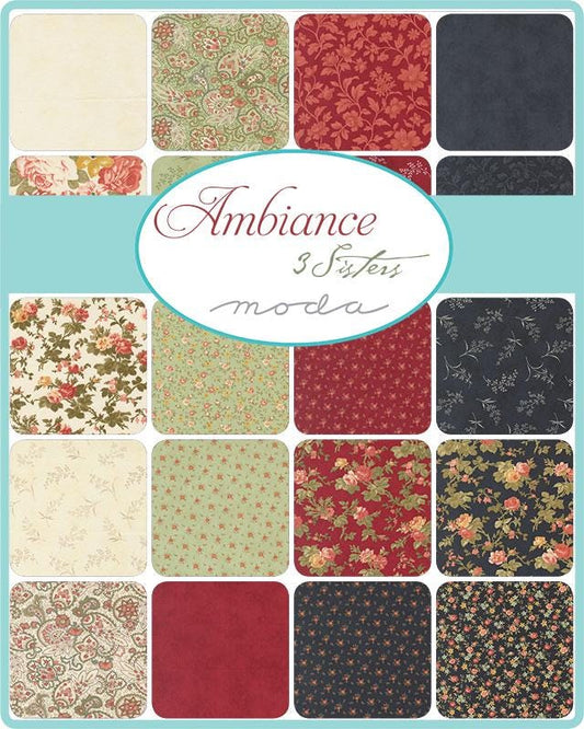 Ambiance 5" Charm Pack, Moda 44410PP, Neutral Beige Cream Floral 5" Precut Autumn Fall Floral Paisley Fabric Charm Squares, 3 Sisters