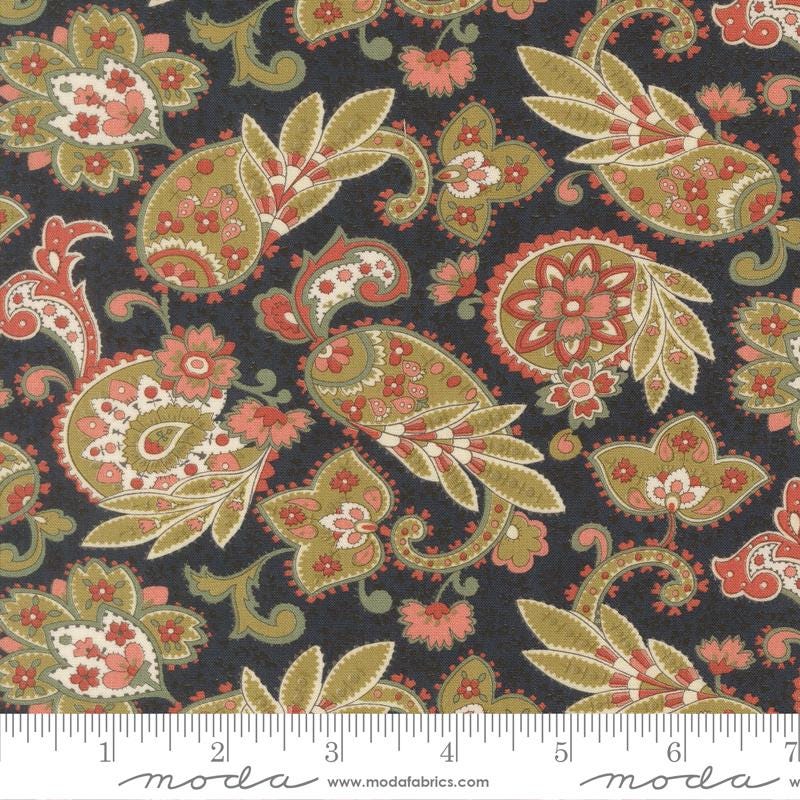 Ambiance 5" Charm Pack, Moda 44410PP, Neutral Beige Cream Floral 5" Precut Autumn Fall Floral Paisley Fabric Charm Squares, 3 Sisters