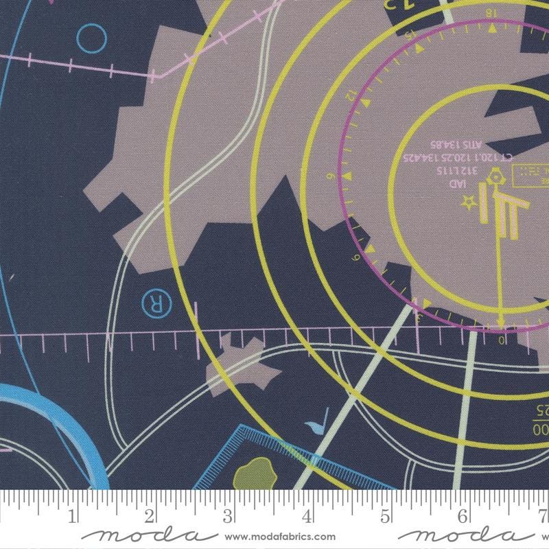 High Flight 10" Layer Cake, Moda 45060LC, 10" Precut Green Blue Gray Aeronautical Airplanes Quilt Fabric Squares, Sarah Thomas, Sariditty