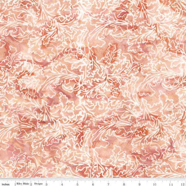Expressions Batik Kalinda 5" Stacker, Riley Blake 5-23487-42, 10" Precut Tropical Floral Batik Fabric Squares