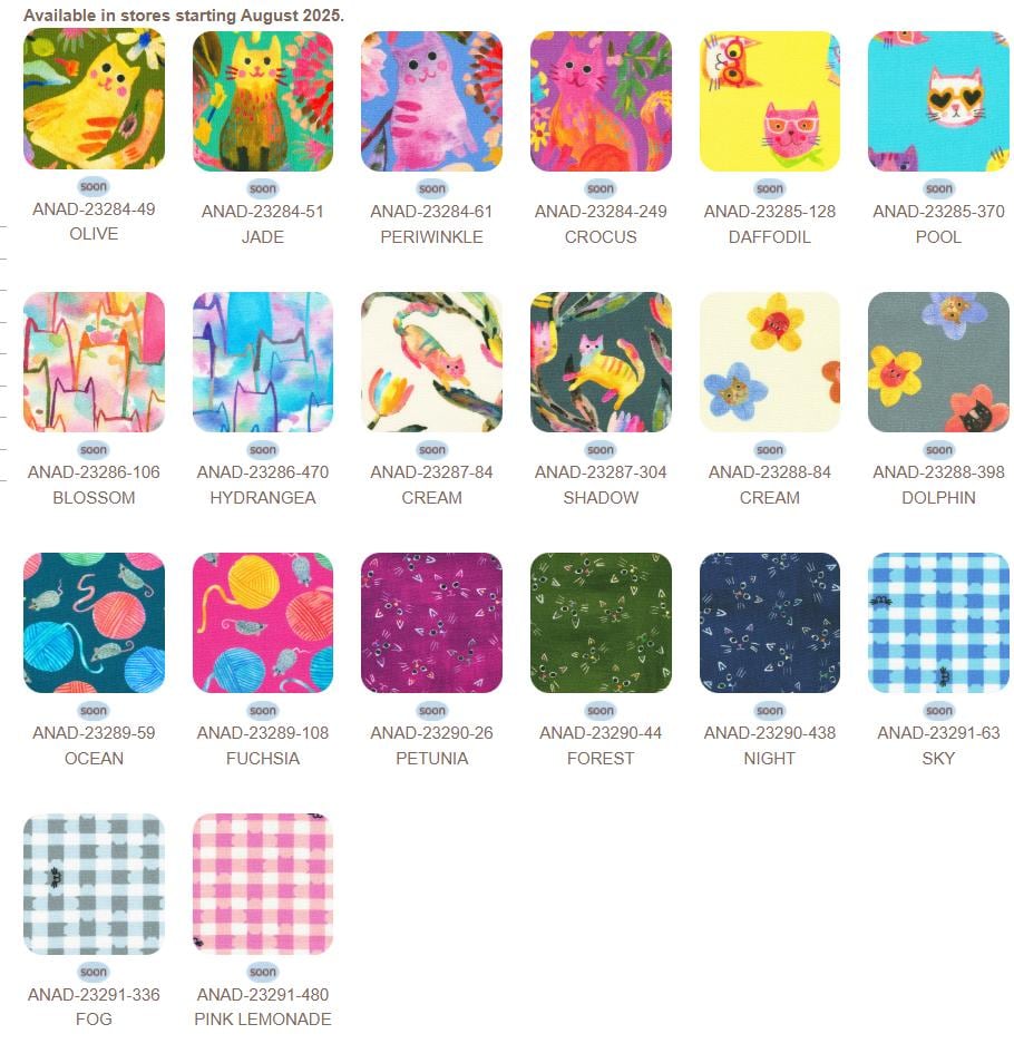 Whisker Wonderland 10" Squares, Robert Kaufman TEN-1414-42