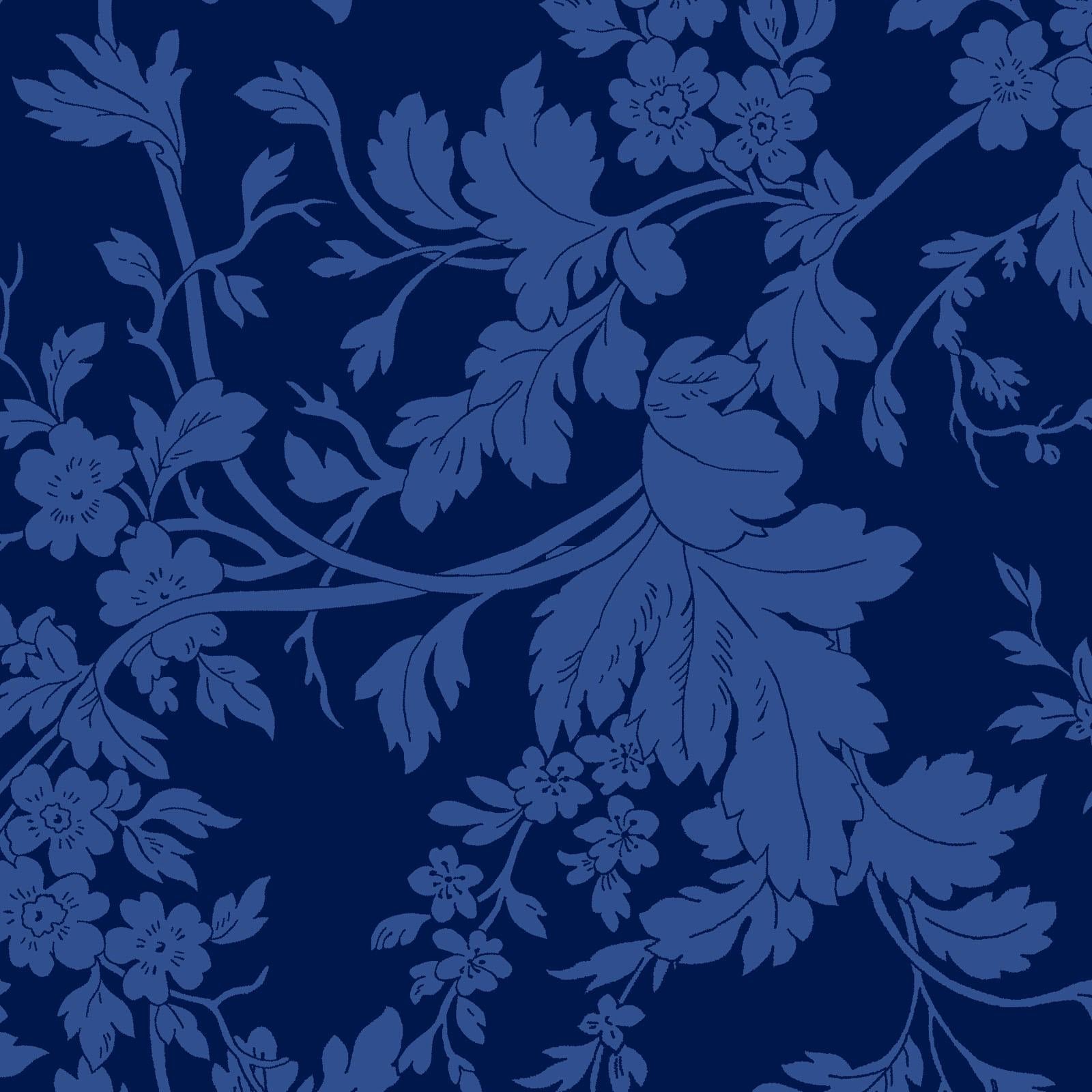 Blue Belle 28 Piece Fat Quarter Bundle Plus Panel, FQ-MASBLBE, 18 x 22 Fabric Cuts, Blue White Floral Fabric Bundle, Maywood Studio