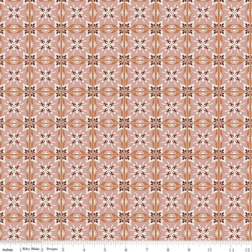 Olive Grove 5" Stacker, Riley Blake 5-16630-42, 5" Precut Autumn Fall Burgundy Blue Rust Green Floral Fabric Squares, Amber Elliot