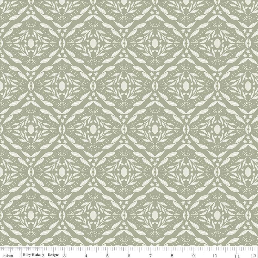 Olive Grove 5" Stacker, Riley Blake 5-16630-42, 5" Precut Autumn Fall Burgundy Blue Rust Green Floral Fabric Squares, Amber Elliot